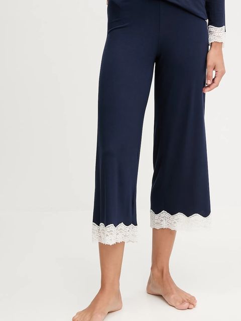 United Colors of Benetton spodnie piżamowe damska kolor granatowy 3Z123F370