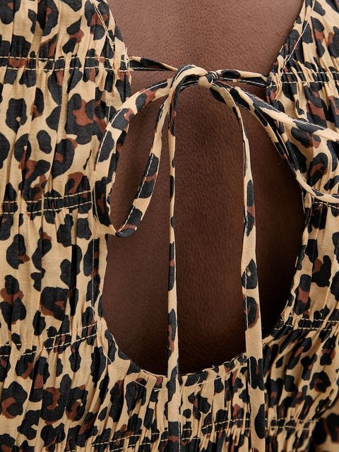 Never Fully Dressed sukienka kolor brązowy mini rozkloszowana NFDDR3114