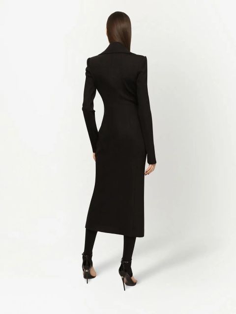 Dolce & Gabbana lace-up midi coat dress - Black