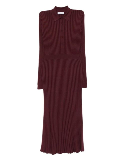 Gabriela Hearst ribbed collared midi dress - zdjęcie produktu nr 1