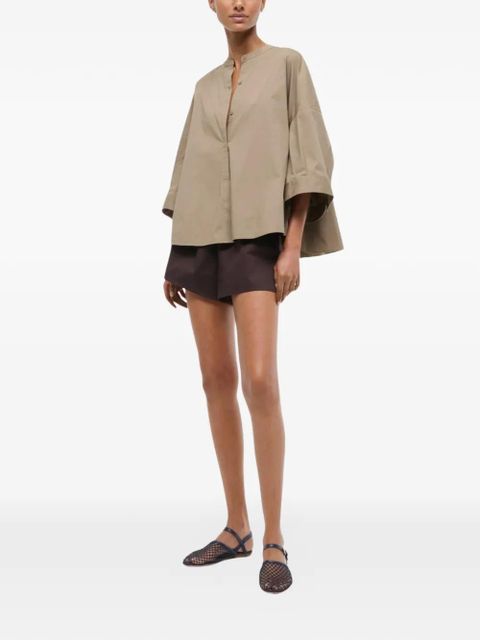 STAUD Enzo pleated top - Neutrals