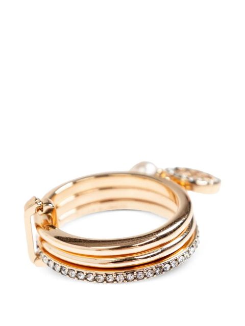 Tory Burch Icon Pavé Charm ring - Gold