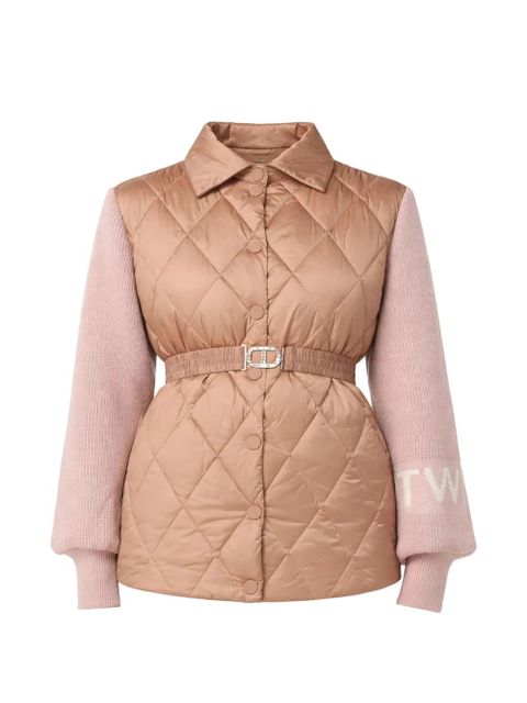 TWINSET quilted belted jacket - Neutrals - zdjęcie produktu nr 1