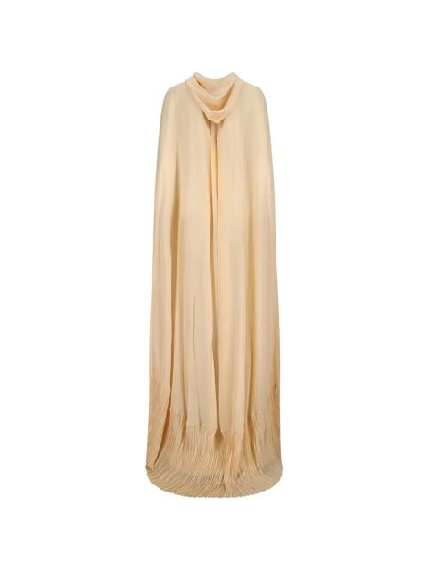 Blumarine pleated-trim cape - Neutrals - zdjęcie produktu nr 2