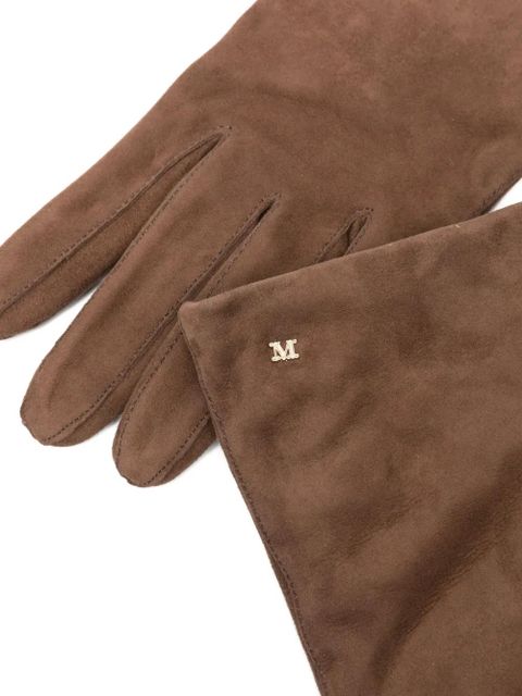 Max Mara logo-detailing gloves - Blue