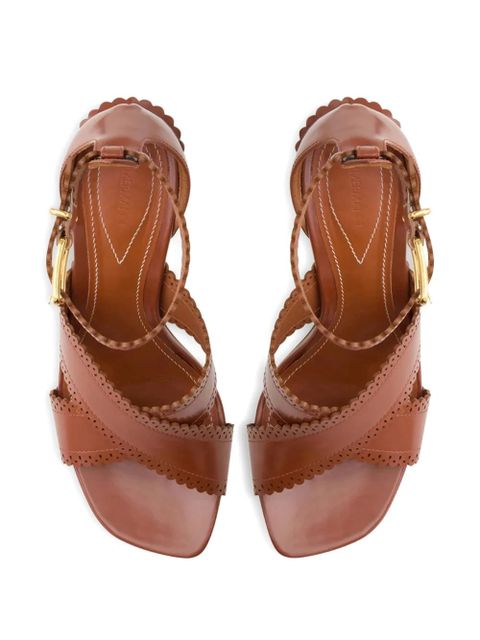 ZIMMERMANN 85mm Eddie leather sandals - Brown - zdjęcie produktu nr 2
