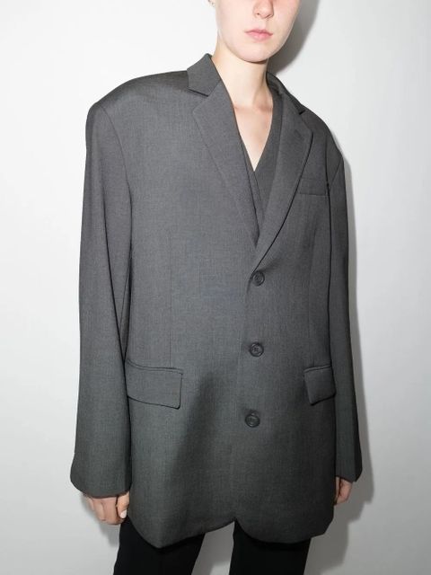 The Frankie Shop Gelso Oversized single-breasted blazer - Grey