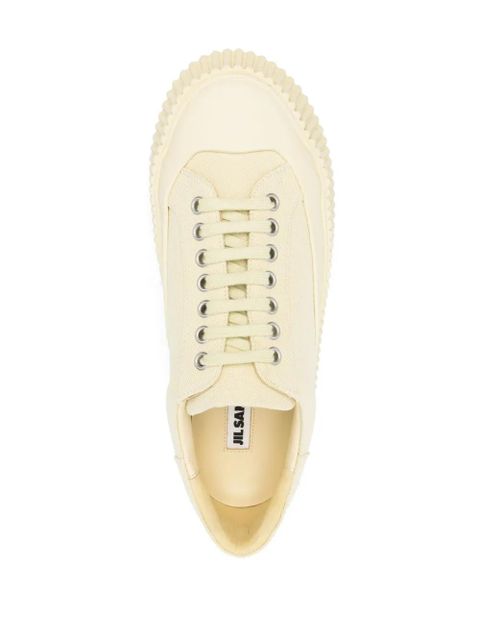 Jil Sander lace-up panelled sneakers - Yellow - zdjęcie produktu nr 2