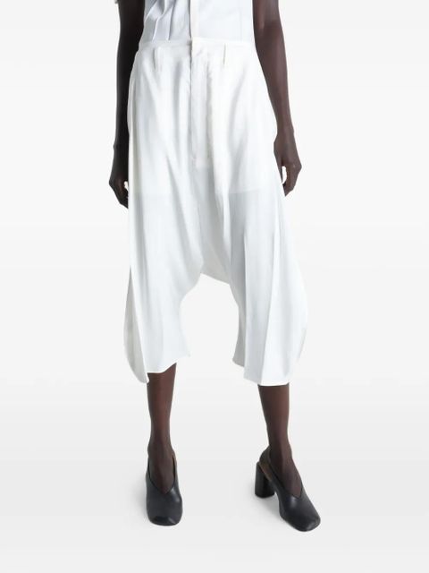 LEMAIRE pleated bermuda shorts - White