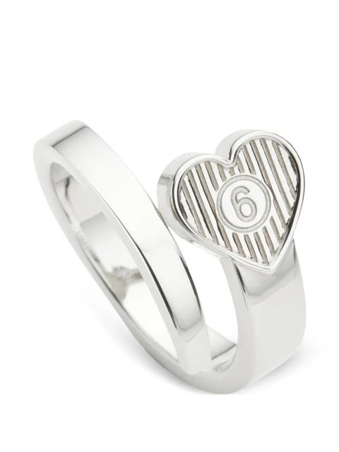 MM6 Maison Margiela Arrow Heart open ring - Silver