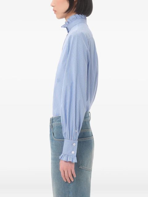 Valentino Garavani striped poplin shirt - Blue