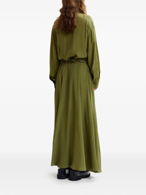 Essentiel Antwerp chest-pockets button-up maxi dress - Green
