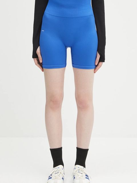 Pangaia szorty Plant-Stretch Compressive Shorts damskie kolor niebieski gładkie high waist 10002485 - zdjęcie produktu nr 1