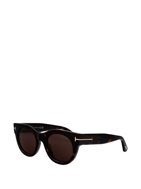 TOM FORD Eyewear Marine-02 round-frame sunglasses - Brown - zdjęcie produktu nr 2