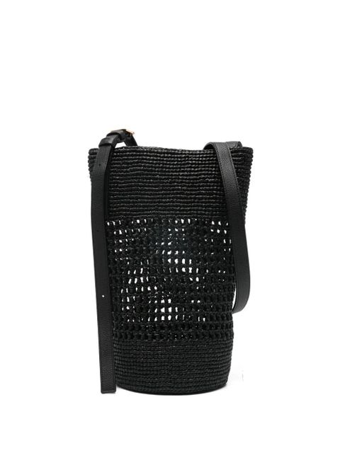 KHAITE small Billie woven shoulder bucket bag - Black - zdjęcie produktu nr 1