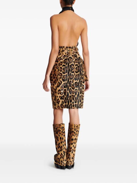 Balmain leopard-print skirt - Neutrals