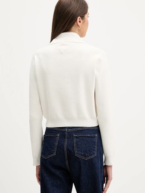 Tommy Jeans kardigan damski kolor beżowy DW0DW22029