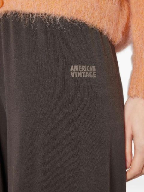 American Vintage Pymaz logo-detail track pants - Grey