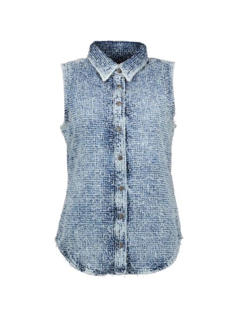 Diesel De-Easy frayed denim shirt - Blue - zdjęcie produktu nr 1