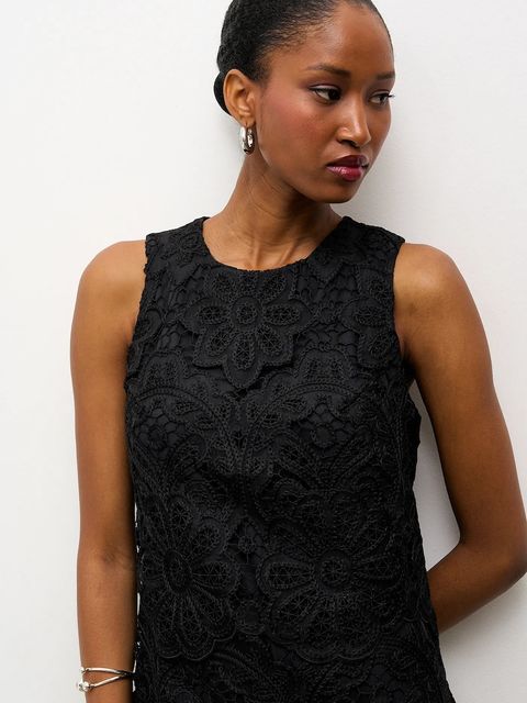 Answear.LAB sukienka kolor czarny mini prosta