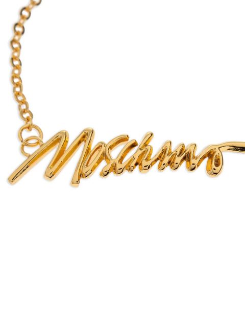 Moschino logo bracelet - Gold