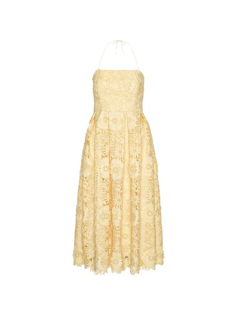 ROTATE BIRGER CHRISTENSEN lace midi dress - Yellow - zdjęcie produktu nr 1