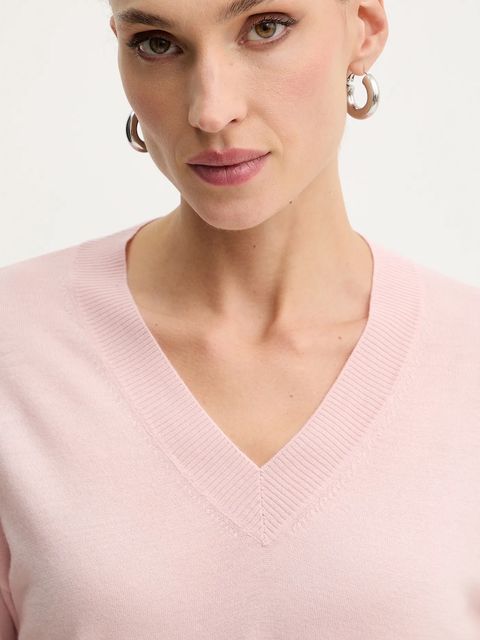 Weekend Max Mara sweter wełniany FIOCCHI damski kolor różowy lekki 2525366042600