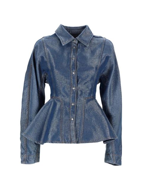 GANNI peplum shirt - Blue - zdjęcie produktu nr 1