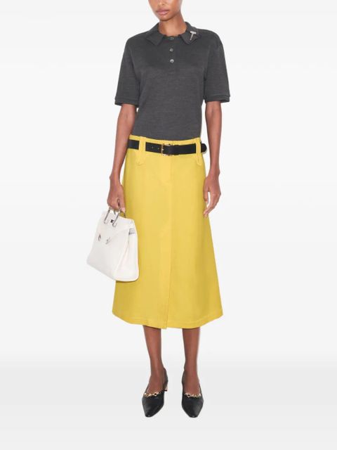 Tory Burch oversized silk polo - Grey - zdjęcie produktu nr 2