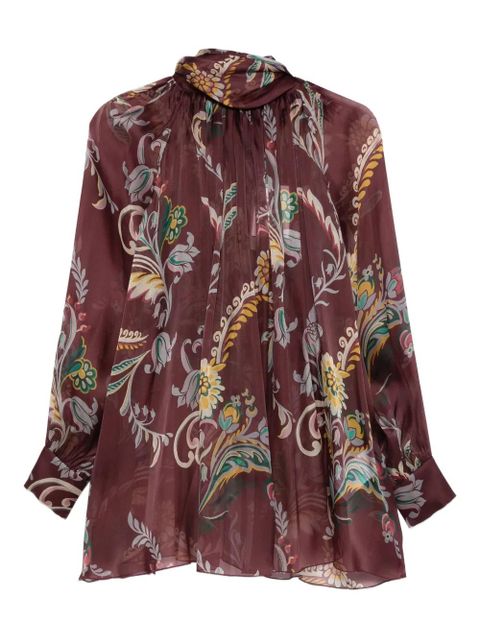 ETRO paisley-print silk blouse - Red - zdjęcie produktu nr 1