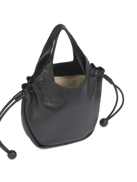 Marni grained leather tote bag - Black