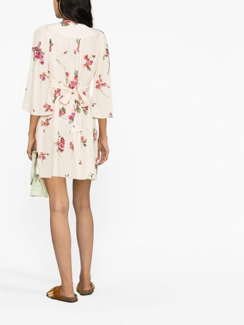 TWINSET floral-print belted minidress - Neutrals