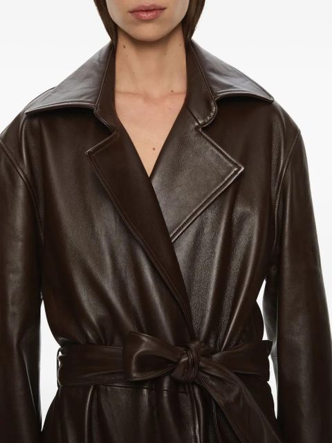 Christopher Esber Calais leather coat - Brown