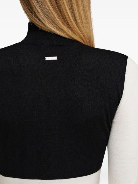 Ferragamo colour-block turtleneck dress - White