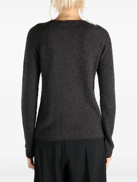 The Row textured long-sleeve jumper - Black
