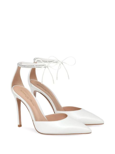 Gianvito Rossi Montecarlo D'Orsay 105mm pumps - White - zdjęcie produktu nr 2