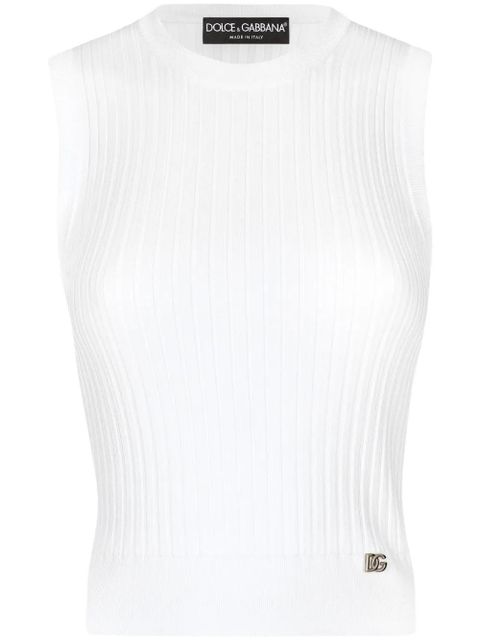 Dolce & Gabbana Stretch ribbed top - White - zdjęcie produktu nr 1