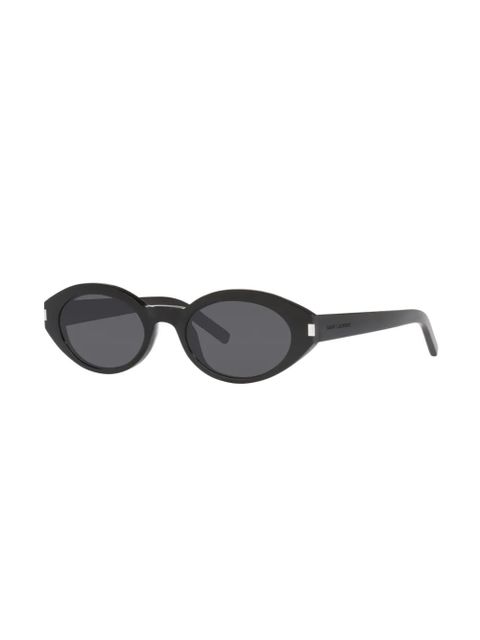 Saint Laurent Eyewear oval-frame sunglasses - Black - zdjęcie produktu nr 2