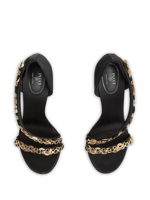 PUCCI chain heeled Emilio sandals - Black