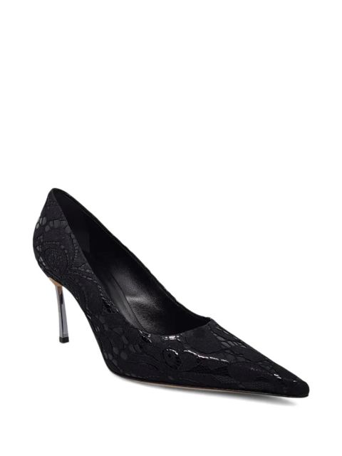 Casadei lace pointed-toe pumps - Black