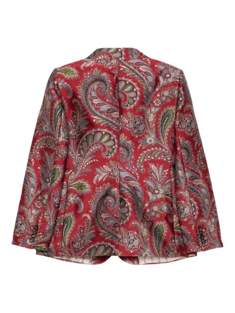 ETRO paisley-pattern single-breasted blazer - Red - zdjęcie produktu nr 2