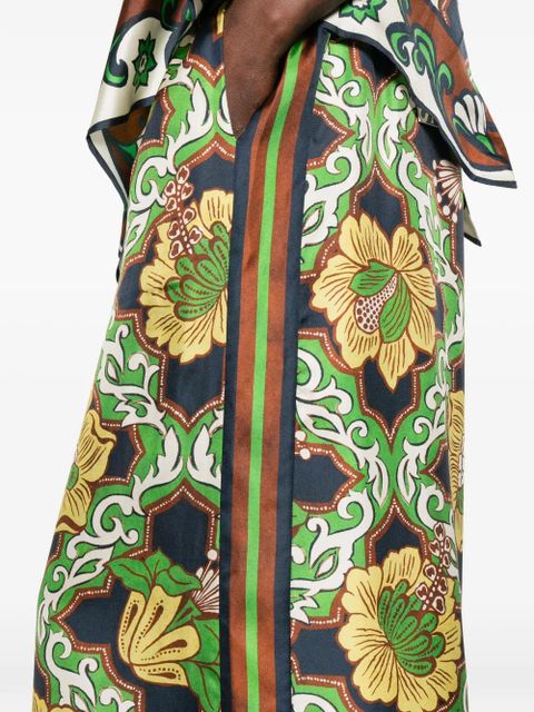 ALEMAIS Liana floral palazzo pants - Blue