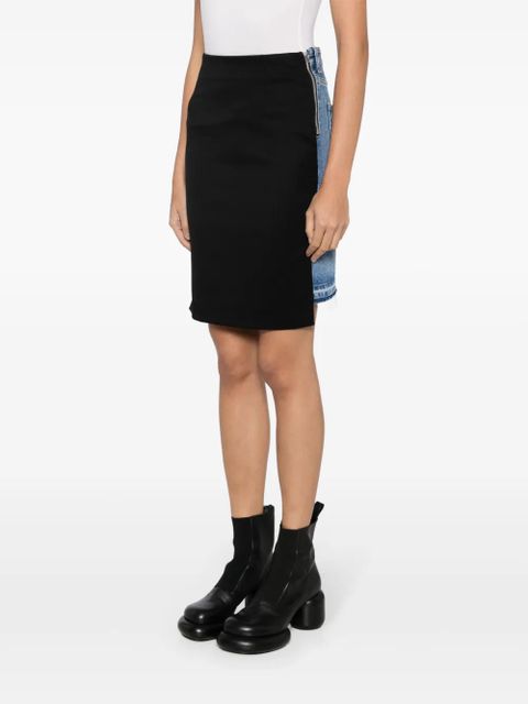 MM6 Maison Margiela asymmetric panelled denim skirt - Blue