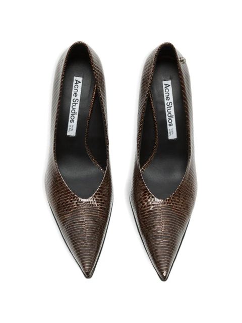 Acne Studios point-toe leather pumps - Brown - zdjęcie produktu nr 2