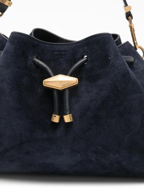 Jimmy Choo Bon Bon suede shoulder bag - Blue