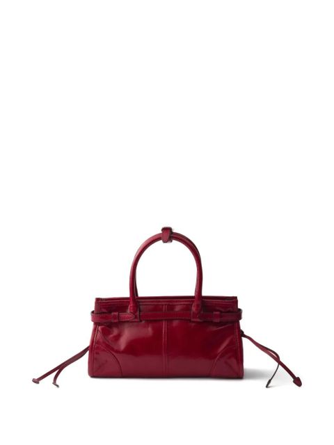 Prada mini Bonnie leather tote bag - Red