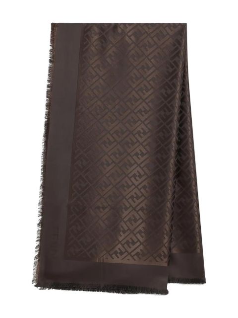 FENDI FF wool shawl - Brown - zdjęcie produktu nr 1