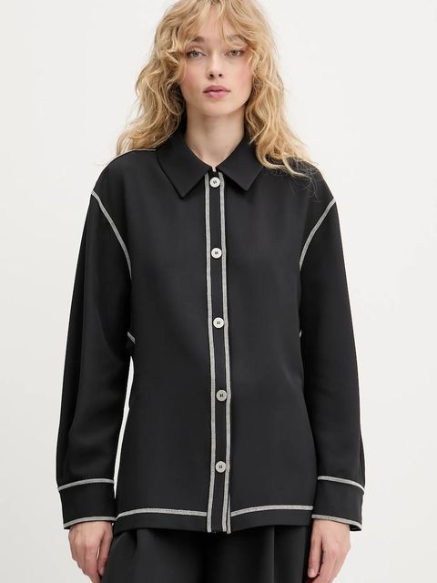 Stine Goya koszula damska kolor czarny regular z kołnierzykiem klasycznym SG-PF25-S029-2369 - zdjęcie produktu nr 1