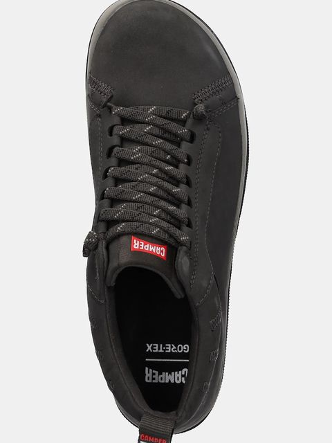 Camper botki skórzane Pelotas Ariel damskie kolor czarny na płaskim obcasie 44695-089