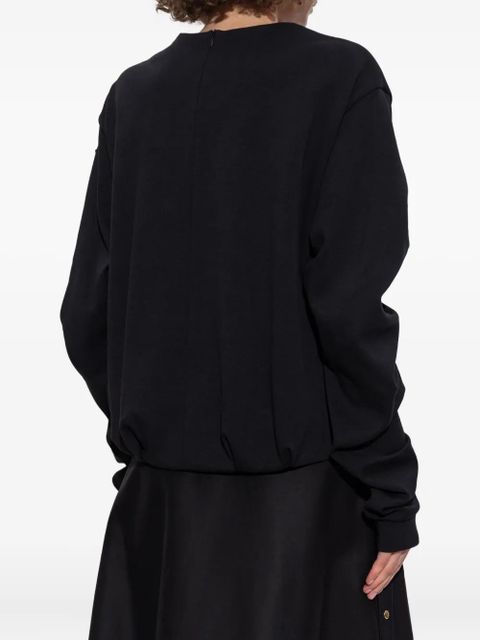 Moncler gathered-cuff sweatshirt - Black